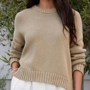 Jenni Kayne Chole Cotton Sweater in Wheat Sz XXS